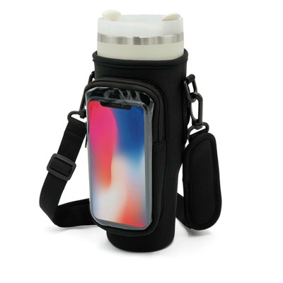 Paucax Carrier Bag with Phone Pocket for Stanley 40/35 oz - Insulated, Adjustable Strap, Durable, Water-Resistant