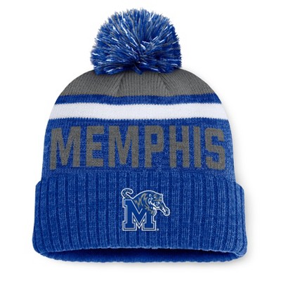 NCAA Memphis Tigers Humid Knit Cuffed Pom Beanie: Midweight Acrylic, Tagless Design