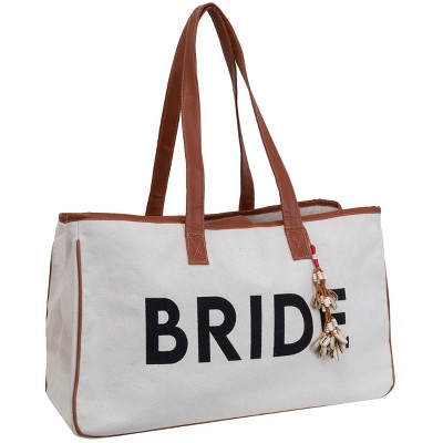 Magid Canvas Slogan Tote "BRIDE"