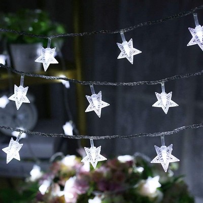 Twinkle Star 49 ft 100ct LED Star String Lights, Plug in Fairy String Lights Waterproof, Indoor & Outdoor