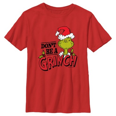 Boy's Dr. Seuss Christmas Don't Be a Grinch T-Shirt