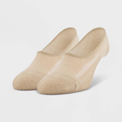 Peds Women's 2pk Cushioned Liner - Nude 5-10: No Show Socks, Hidden Gel Heel Grip, Stretch Fabric, Machine Washable