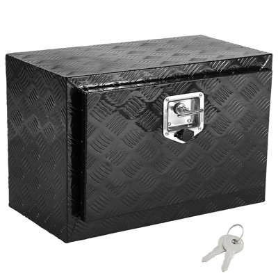 VEVOR Underbody Truck Box, 24" x 17" x 18" Pickup Storage Box, Heavy Duty Aluminum Diamond Plate Tool Box with Lock and Keys