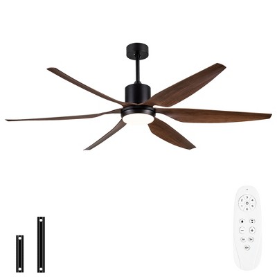 Oversized 84" YUHAO Indoor Outdoor Industrial Ceiling Fan with Light and Remote Control Indoor Outdoor for farmhouse patio.