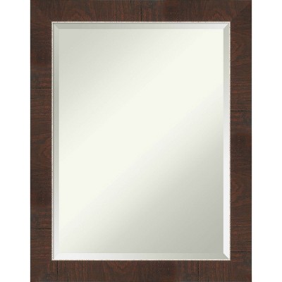 Wildwood Framed Bathroom Vanity Wall Mirror Brown - Amanti Art