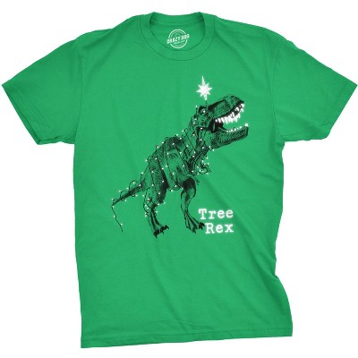 Mens Tree Rex T shirt Funny Christmas T Rex Dinosaur Gag Gift for Dad Sarcasm - Crazy Dog Men's T Shirt Gift For Christmas