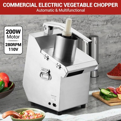 Commercial Food Processor, Stainless Steel Electric Vegetable Slicer for Hotel Kitchen Restaurant