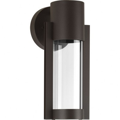 Progress Lighting Z-1030 Outdoor LED Sconce, 1 Light, Wall Light, Antique Bronze, Clear Glass Shade