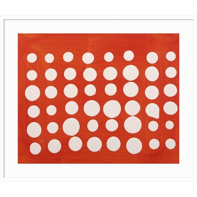 41" x 35" Dot Matrix by Colin Booth Wood Framed Wall Art Print - Amanti Art: Abstract Giclee, Modern Decor