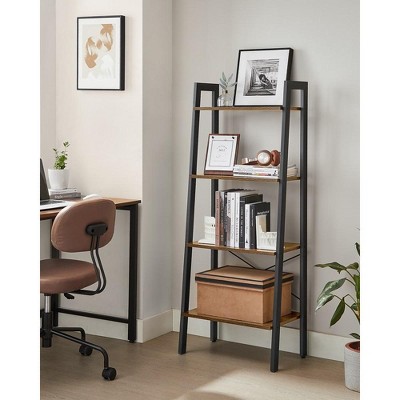 VASAGLE 4-Tier Ladder Shelf Bookshelf Bookcase Furniture Storage Rack Shelves