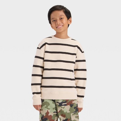 Boys' Fleece Striped Sweatshirt - Cat & Jack™