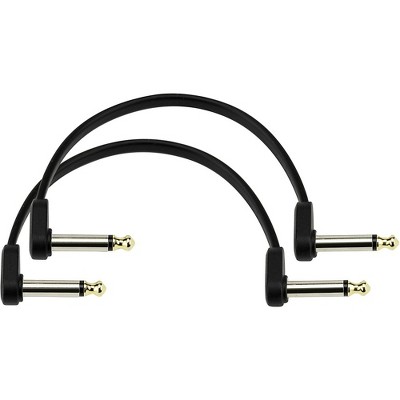 D'Addario Offset Right Angle to Right Angle Flat Patch Cables 2-Pack