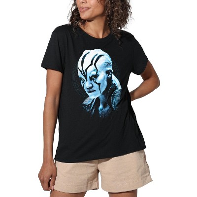Women's Star Trek Beyond Jaylah Burst Loose T-Shirt Black