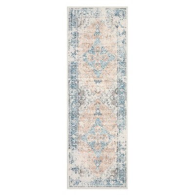 Washable Floral Medallion Living Room Rugs, Indoor Distressed Farmhouse Bedroom Carpet, Non Slip Stain Resistant Dining Room Rugs