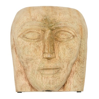 Storied Home Hand-Carved Mango Wood Face