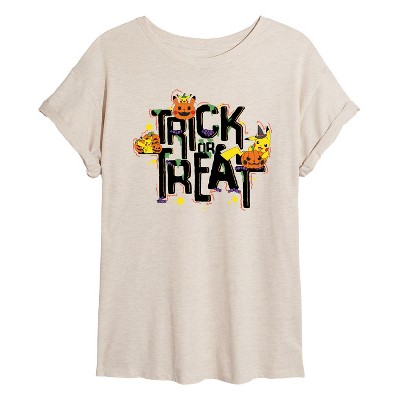 Women's - Pokémon - Trick Or Treat Oversized Graphic T-Shirt