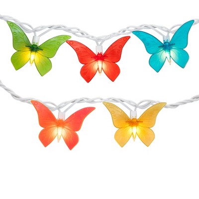 Northlight 10-Count Summer Butterfly Outdoor Patio String Light Set - 9ft - White Wire