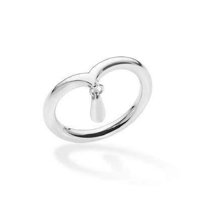 Lucy Quartermaine Mini Drop Ring - Graceful Sterling Silver Design