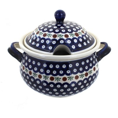Blue Rose Polish Pottery 1004 Zaklady Soup Tureen