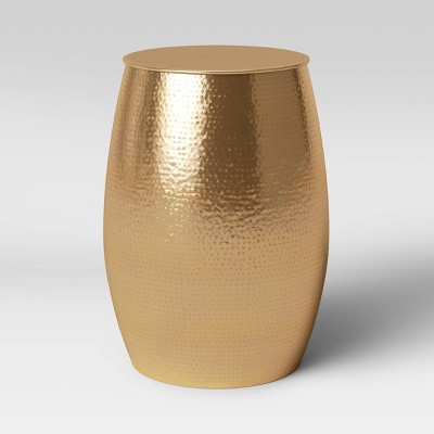 Hammered Metal Storage Patio Accent Table - Threshold™