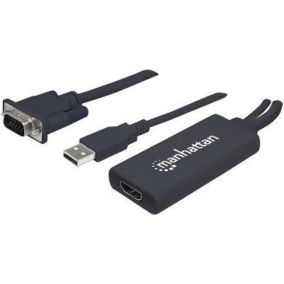 Manhattan® VGA and USB to HDMI® Converter in Black