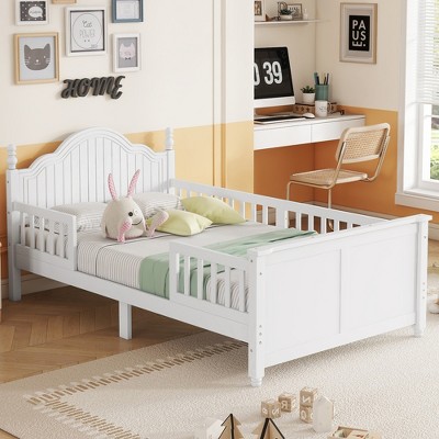 PDTEND Wood Platform Bed with Headboard & Footboard, Kids Bedroom Design