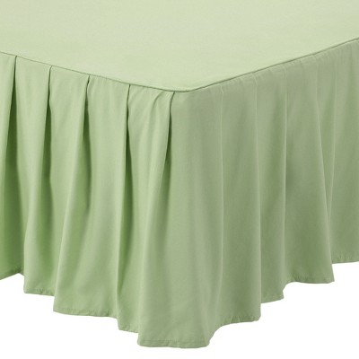 PiccoCasa Bedroom Microfiber Ruffled 16" Drop Dust Ruffle Bed Skirt