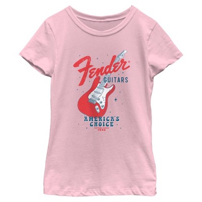 Girls Fender Americas Choice Guitar T Shirt