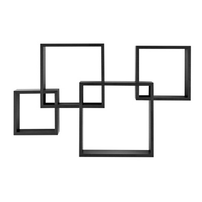 28.35" x 18" Blocchetto Intersecting Cubes Wall Shelf Unit - Danya B.