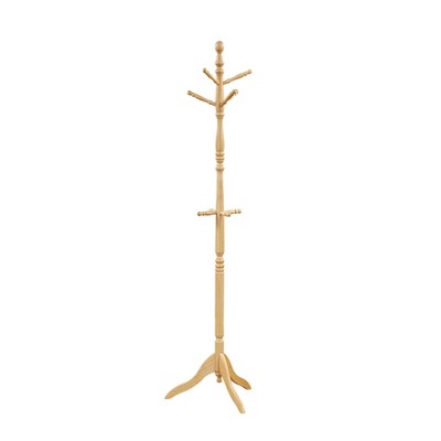 Cesicia Classic Solid Wood Coat Rack, 10 Hooks Coat Hanger Stand