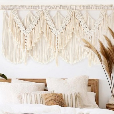 Aoibox Extra Large Macrame Wall Hanging 75"W x 35"L Handwoven Boho Decor for Living Room, Bedroom, Office