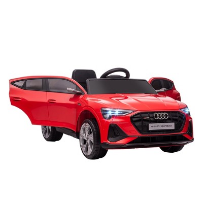 Aosom 12V Kids Electric Ride On Audi Sports Car, Battery Powered Toy w/ Parent Remote Control, Lights, Music, and Horn, for 3-5 Years Old