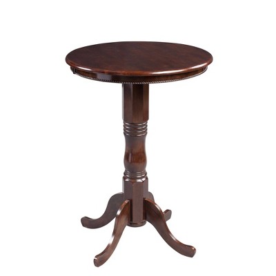 Spectator Bar Height Table Cappuccino - Boraam: Mid-Century Modern, 42" Pub, Round Pedestal, Wood Surface