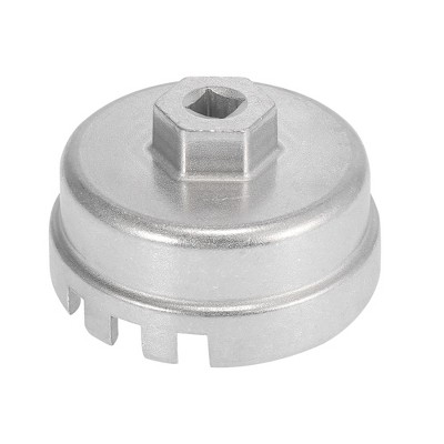 Unique Bargains 14 Flutes 6 Slots Oil Filter Cap Wrench for Toyota Camry RAV4 Highlander 2.5L-5.7L Engine 64.5mm