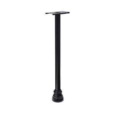 Architectural Mailbox Bristol Mailbox and Address Posts Black: Modern Aluminum, 51.8" Height, 8.5 lbs, Assembly Required