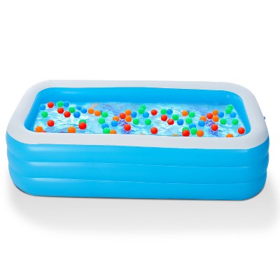 CoolWorld"Family Inflatable Swimming Pool, Outdoor Kiddie Pool for Kids & Adults, Backyard Water Fun"Blue
