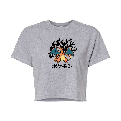 Women's - Pokémon - Charizard Flash Fire Cropped Graphic T-Shirt