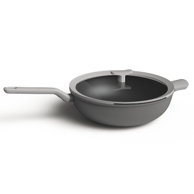 BergHOFF Leo Non-stick Cast Aluminum Wok, Stay-cool Handle, Glass Lid
