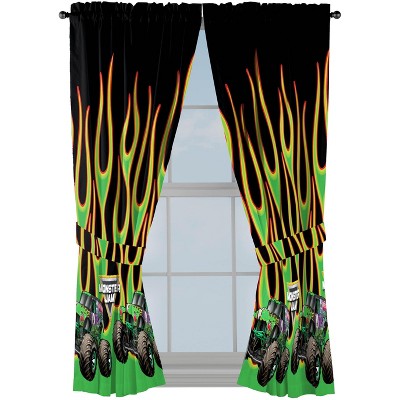Sunny Side Up Monter Jam Curtains for Kids Bedroom 4-Piece Drape Set Pack of 1