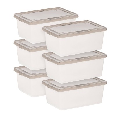 IRIS Snap Top Plastic Storage Bin