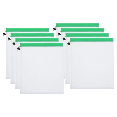 Unique Bargains Polyester Mesh Reusable Produce Bag 8 Pcs
