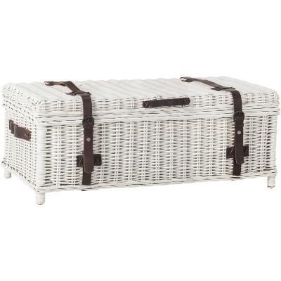 Navarro Rattan Coffee Table Trunk  - Safavieh