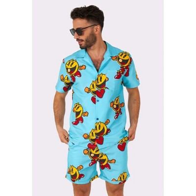 OppoSuits Men's Summer Set - Printed Top And Shorts