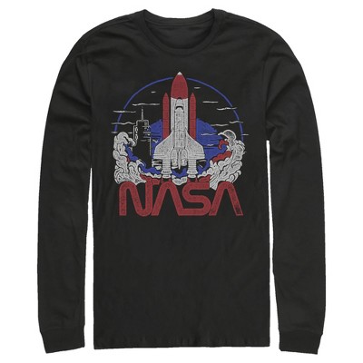 Men's NASA Space Shuttle Lift Off Logo Long Sleeve Shirt