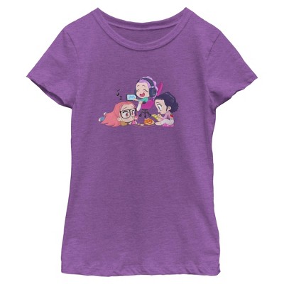 Girls KPop Demon Hunters Chibi Girls Playing T Shirt