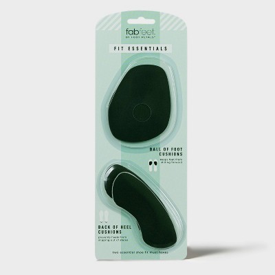 Fab Feet Women's by Foot Petals Fit Essentials Shoe Cushions - Black: Foam, Blister Relief
