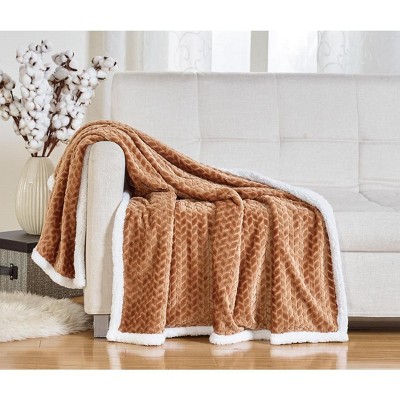 Sheridan Ultra Warm and Comfortable Braided Faux Shearling Throw 50"x60"