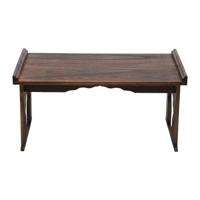 YIYIBYUS Foldable Bay Window Wood Table, Floor Table for Tea & Coffee