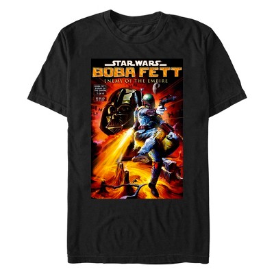 Men's Star Wars: The Empire Strikes Back Boba Fett Enemy of the Empire Poster T-Shirt