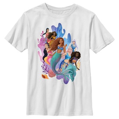 Boy's The Little Mermaid Group of Mermaids T-Shirt